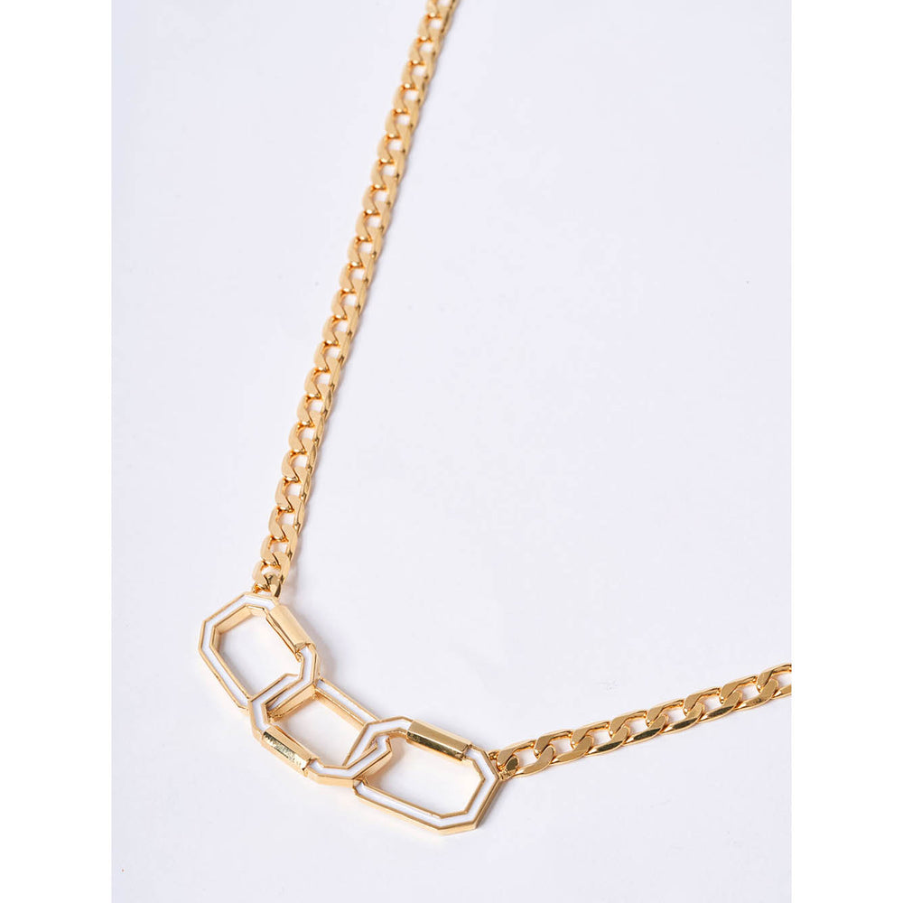OST - POPTS Collection White Wide Octagon Necklace