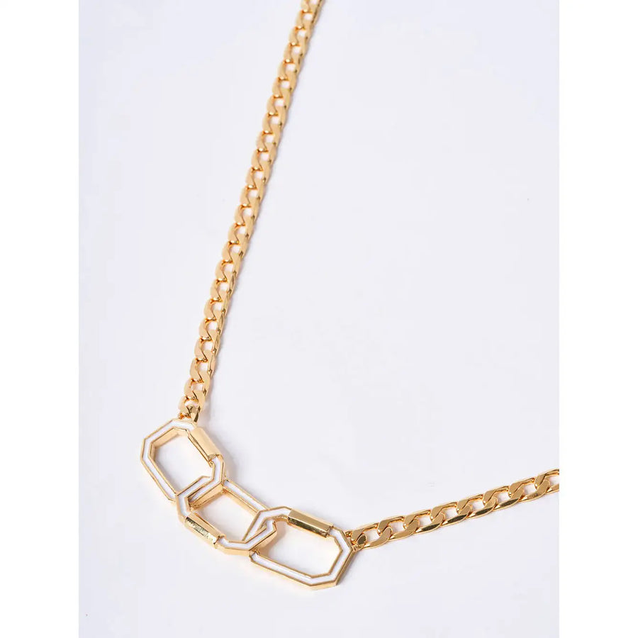 OST - POPTS Collection White Wide Octagon Necklace - OST - Jewelry - Harumio