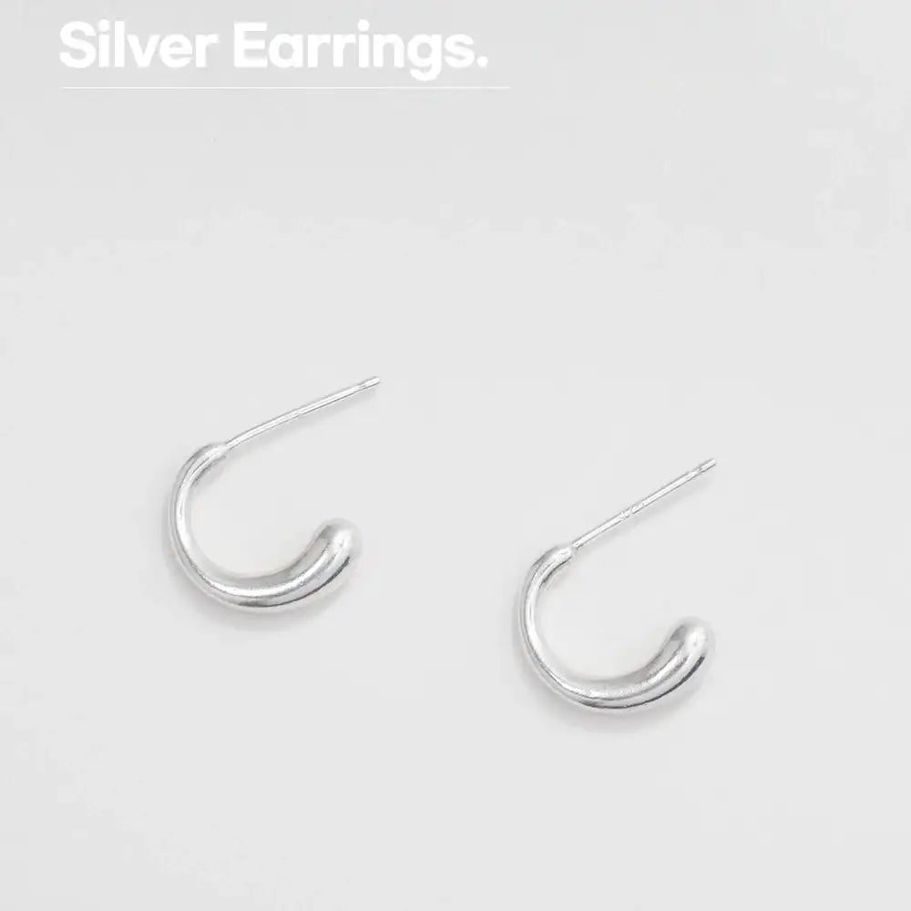OST - Soft Cuff Silver Earrings - OST - Jewelry - Harumio