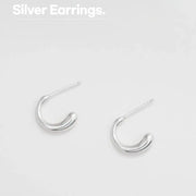 OST - Soft Cuff Silver Earrings - OST - Jewelry - Harumio
