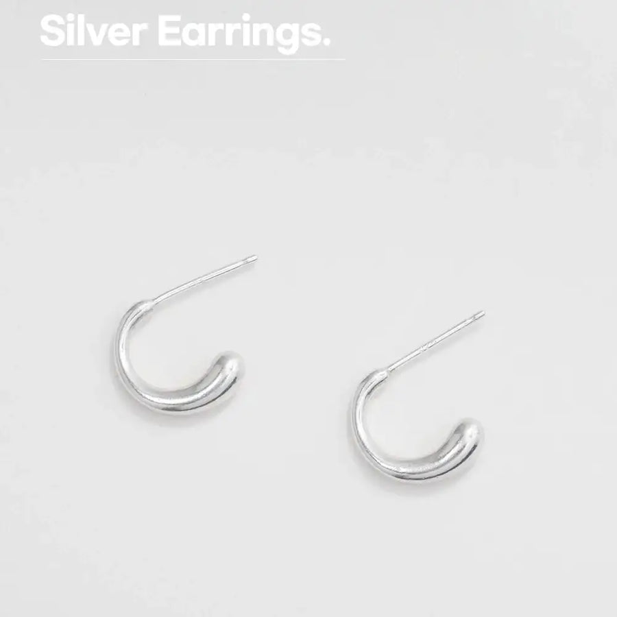 OST - Soft Cuff Silver Earrings - OST - Jewelry - Harumio