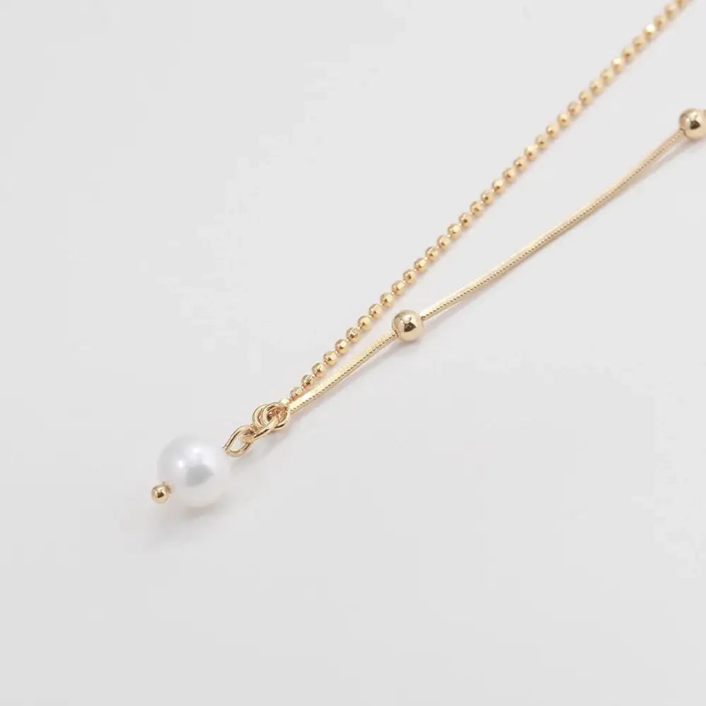 OST - Mix Chain Pearl Necklace - OST - Jewelry - Harumio