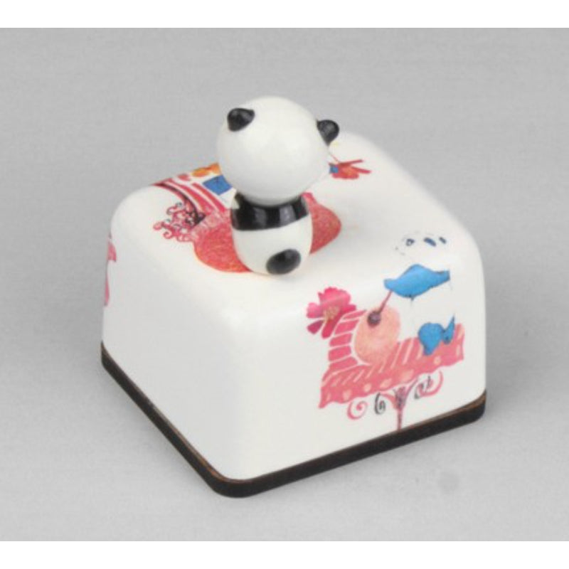 HK Studio - Moony Ceramic Panda Musical Paperweight