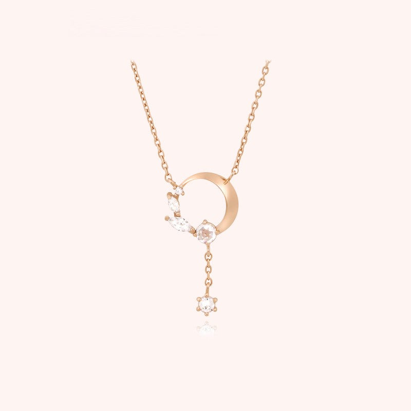 CLUE - Twinkle Drop Silver Necklace