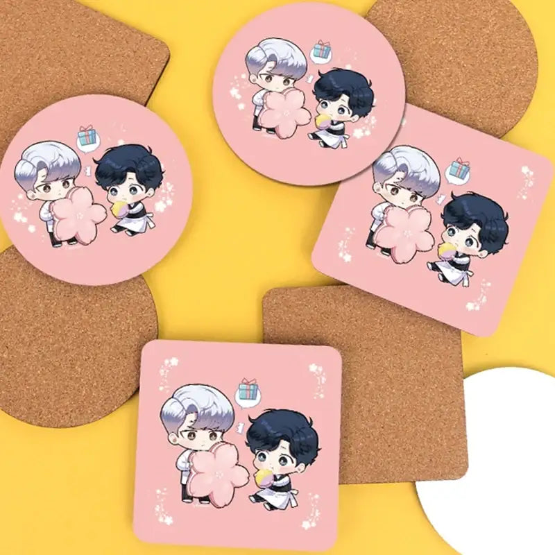 Cherry Blossoms After Winter - Cork Coaster - Webtoon Shop - Coasters - Harumio