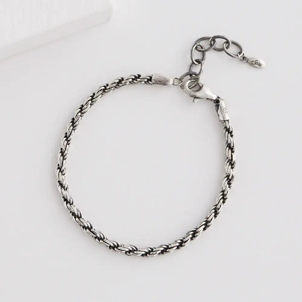 CLUE - Rope Chain Couple Silver Bracelet - CLUE - Jewelry - Harumio