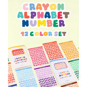 WANNATHIS - Crayon Alphabet Number Sticker Set - WANNATHIS - Accesories - Harumio