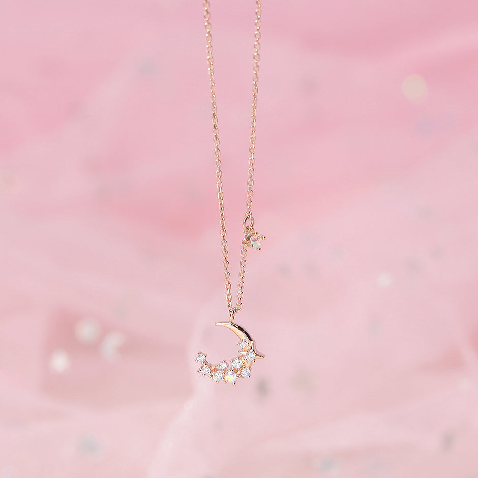 CLUE - Crystal Moonlight Silver Necklace
