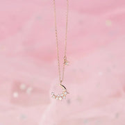 CLUE - Crystal Moonlight Silver Necklace - CLUE - Jewelry - Harumio