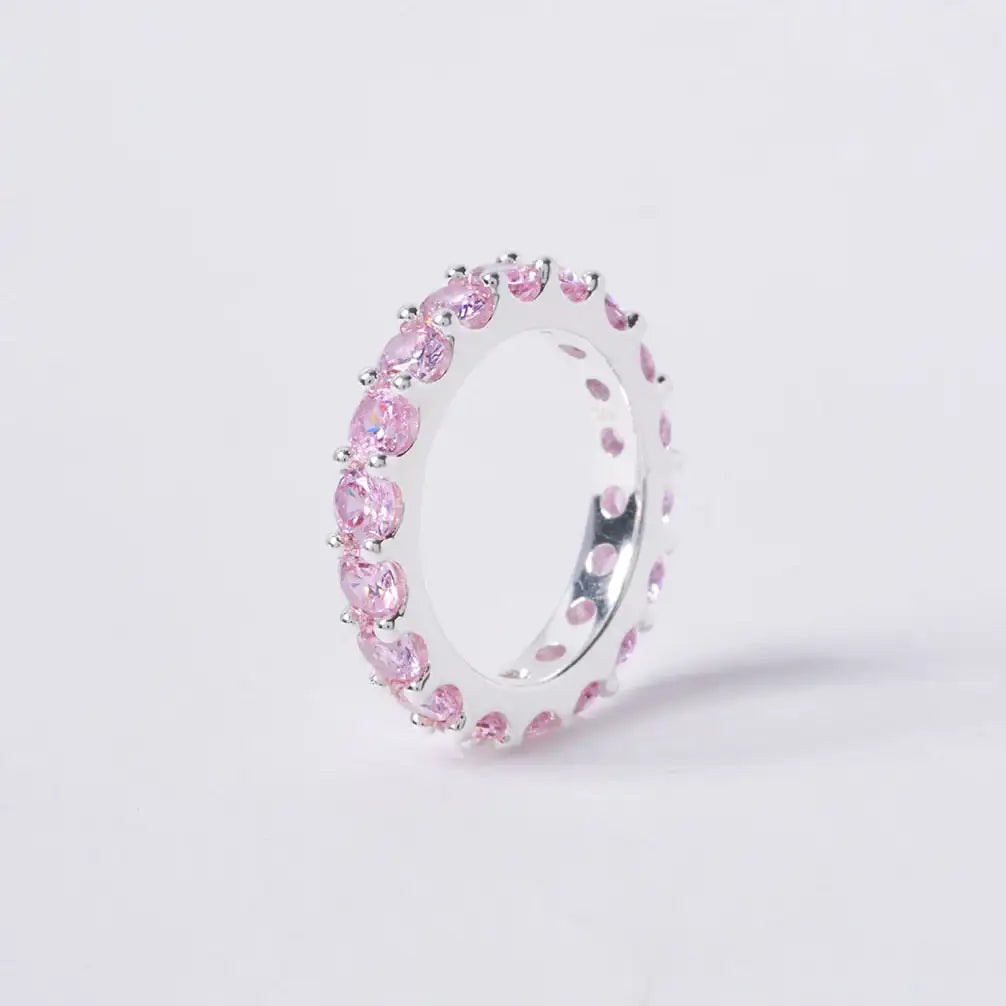 OST - POPTS Collection Eternity Pink Stone Basic Ring - OST - Jewelry - Harumio