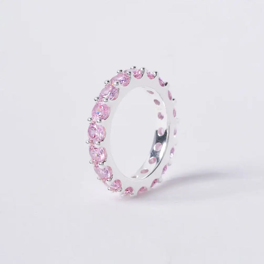 OST - POPTS Collection Eternity Pink Stone Basic Ring - OST - Jewelry - Harumio