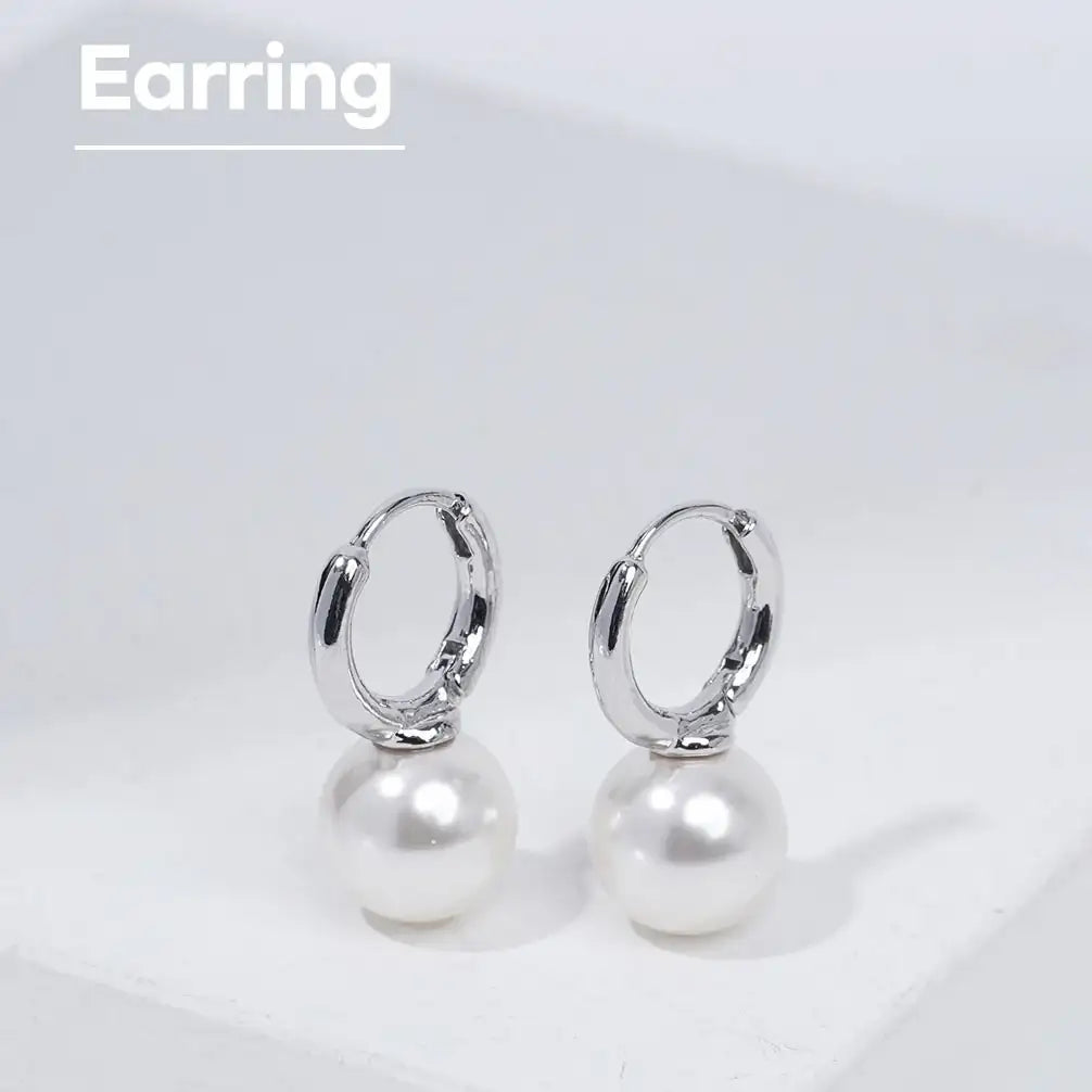 OST - Volume Swarovski Pearl One-Touch Earrings - OST - Jewelry - Harumio