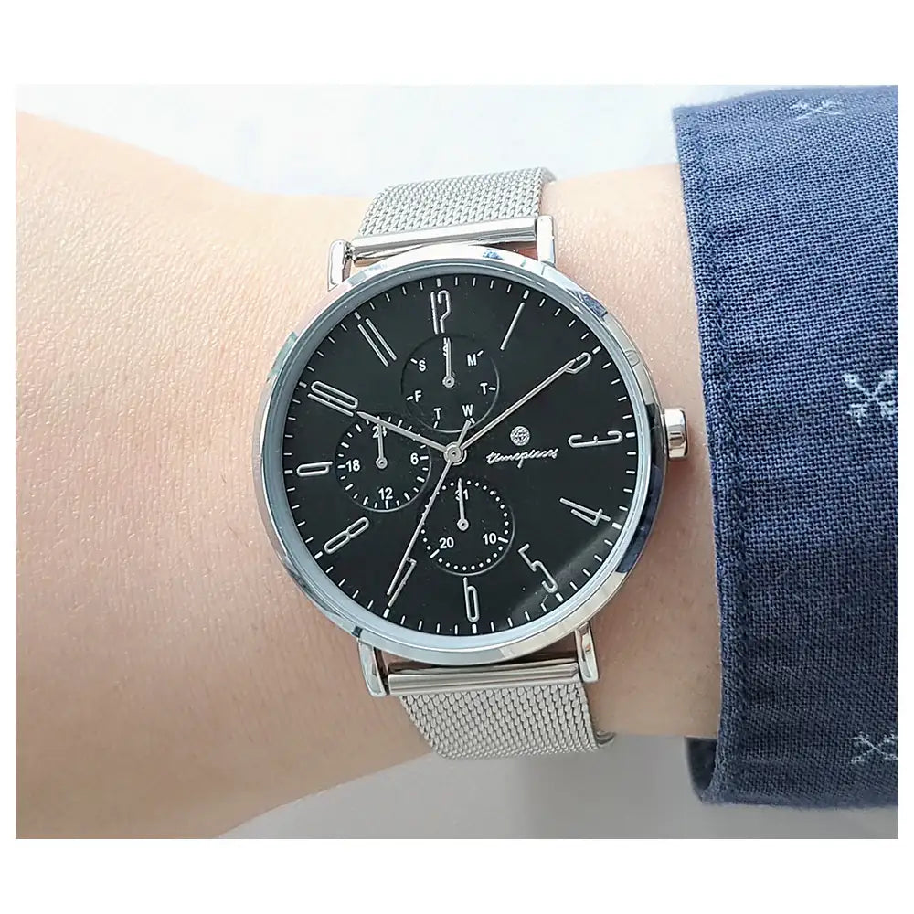 OST - Black Index Silver Men's Couple Mesh Watch - OST - Watch - Harumio