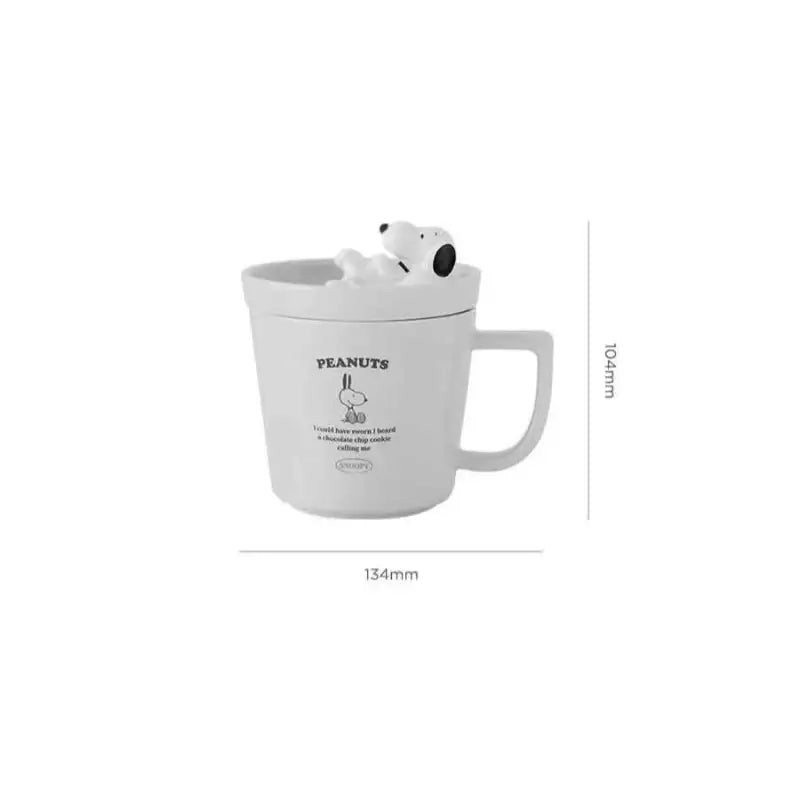 Bo Friends x Peanuts - Snoopy Cream Mug With Lid - Bo Friends - Mugs - Harumio