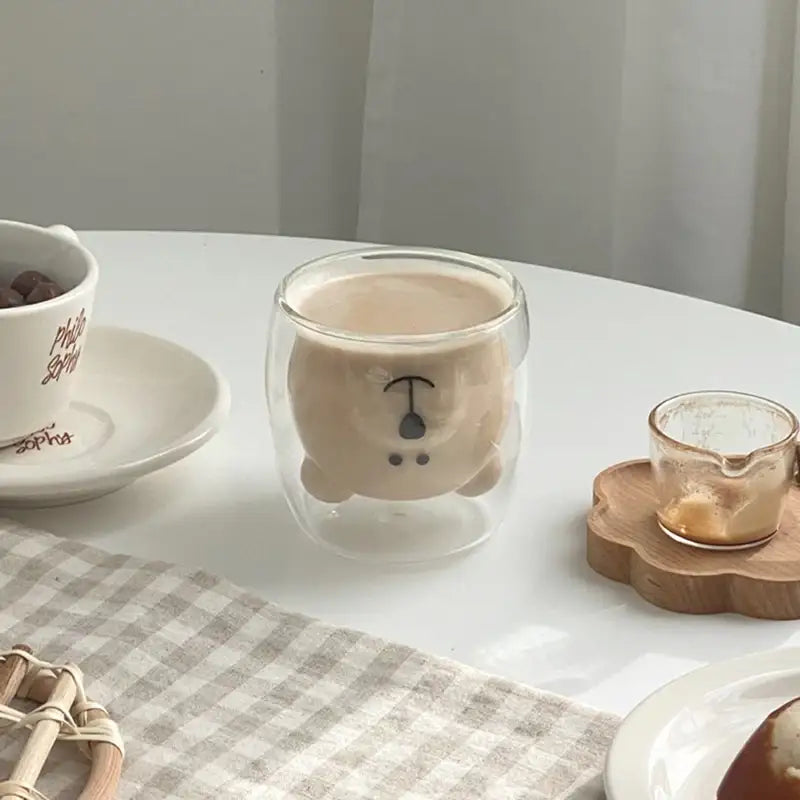 Like A Cafe - Teddy Bear Glass - Like A Cafe - Home & Living - Harumio