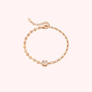 CLUE - Point Square Stone Silver Bracelet - CLUE - Jewelry - Harumio