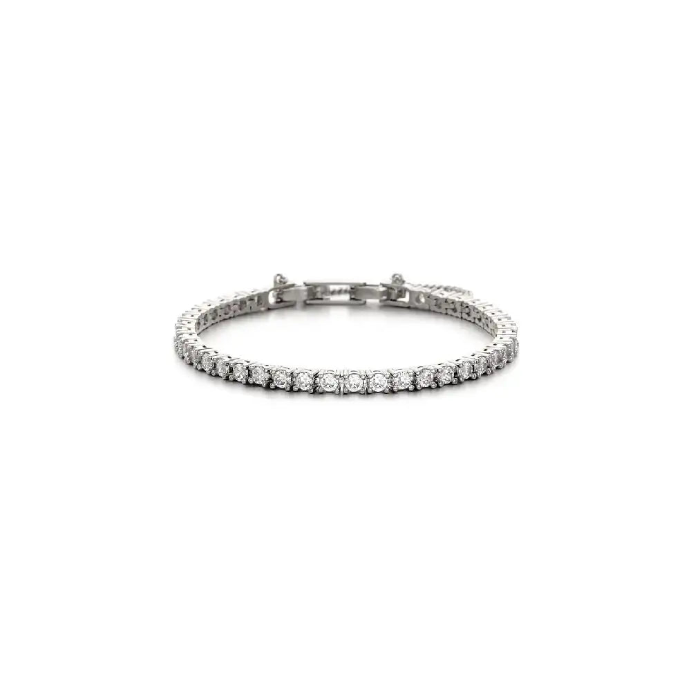 CLUE - Carat Collection Sparkle Diamond Tennis Silver Bracelet - CLUE - Jewelry - Harumio