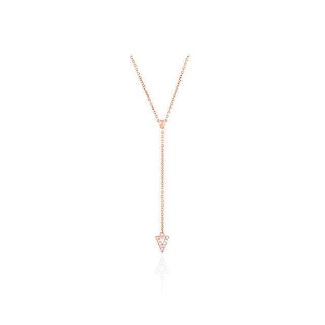 CLUE - Triangular Cubic Silver Necklace