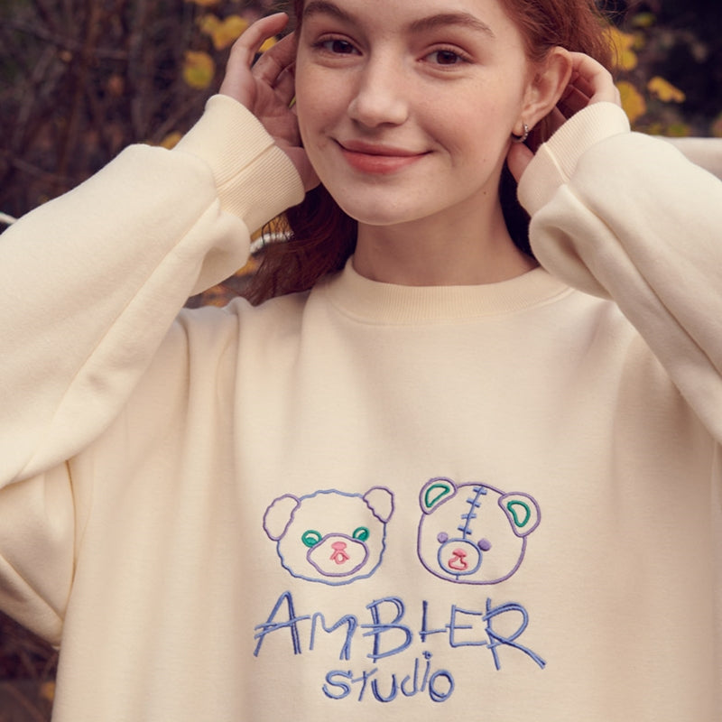 Ambler - Pastel Bears Overfit Hoodie Sweatshirt
