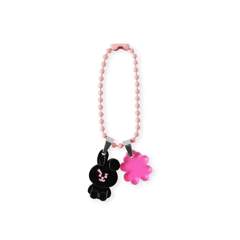 BT21 - Lucky Cooky Acrylic Charm - Black Edition - Line Friends - Keyring - Harumio