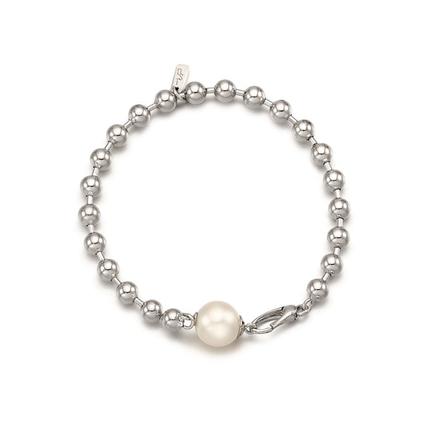 OST - Pearl Point Silver Bead Bracelet