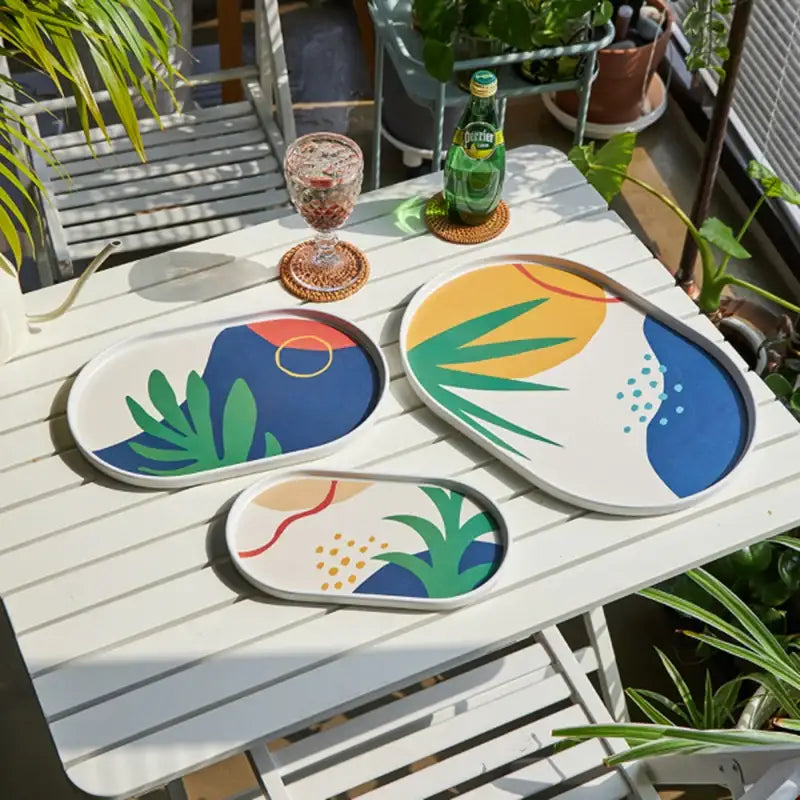Korean Pharmia Melamine Oval Tray Set - Modern House - Kitchenware - Harumio