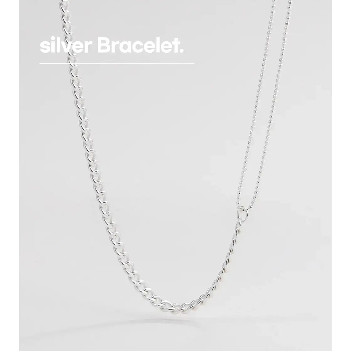 OST - Luminous Unique Chain Silver Necklace - OST - Jewelry - Harumio