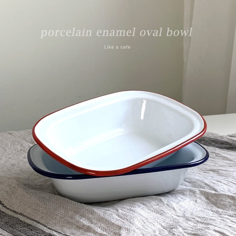 Like A Cafe - Enamel Oval Bowl