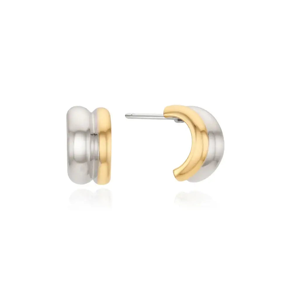 OST - Half Color Double Ring Earrings - OST - Jewelry - Harumio