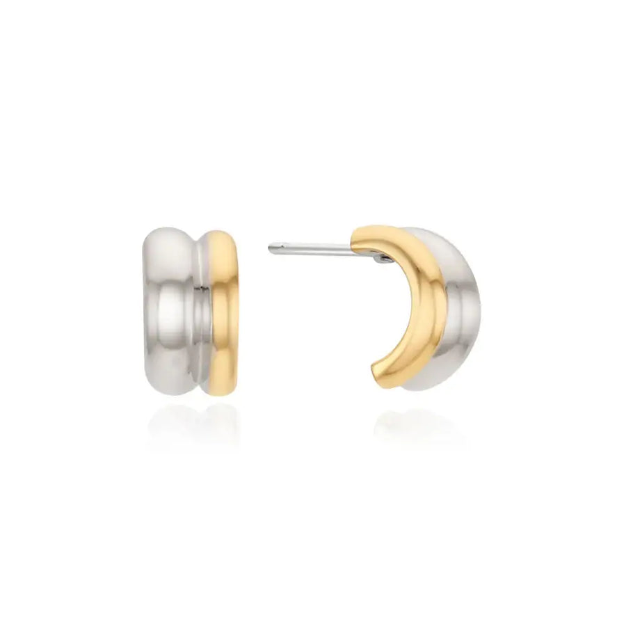 OST - Half Color Double Ring Earrings - OST - Jewelry - Harumio