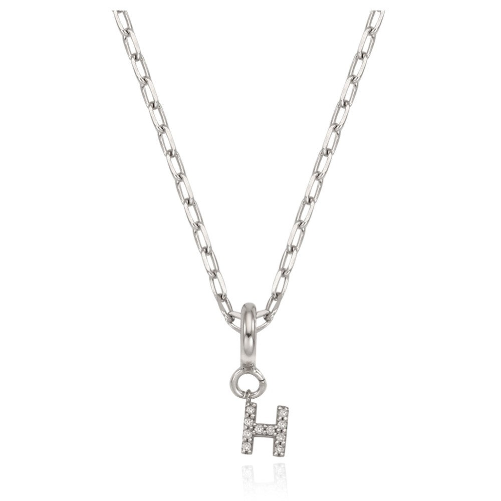 OST - 'H' Initial Silver Drop Necklace