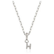 OST - 'H' Initial Silver Drop Necklace - OST - Jewelry - Harumio