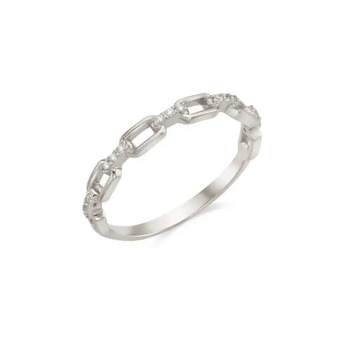 OST - Square Link Chain Silver Ring - OST - Rings - Harumio