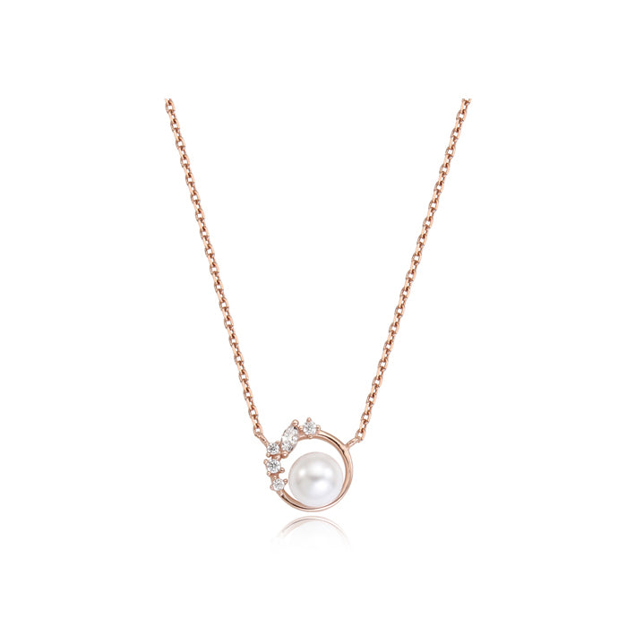 CLUE - Basic Pearl Silver Necklace