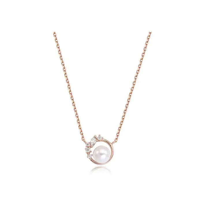 CLUE - Basic Pearl Silver Necklace - CLUE - Jewelry - Harumio