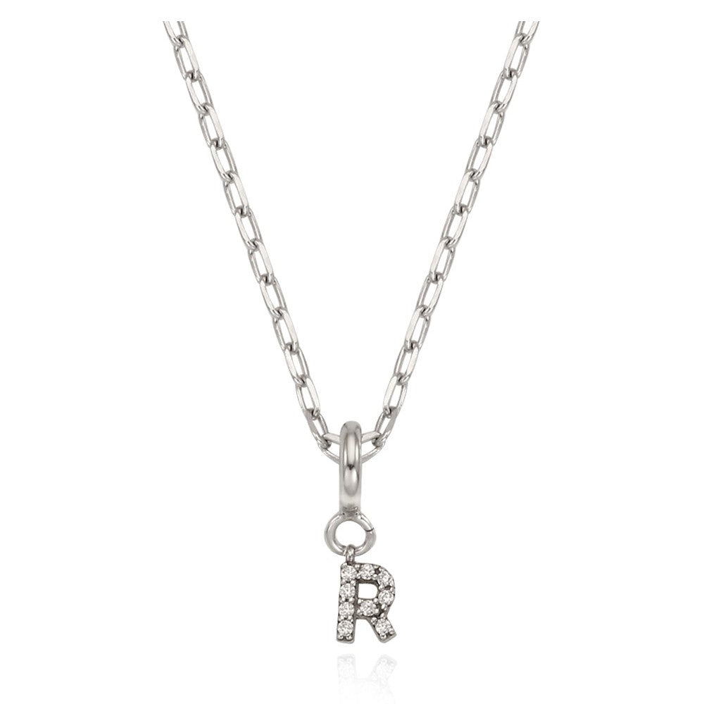 OST - 'R' Initial Silver Drop Necklace