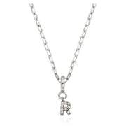 OST - 'R' Initial Silver Drop Necklace - OST - Jewelry - Harumio