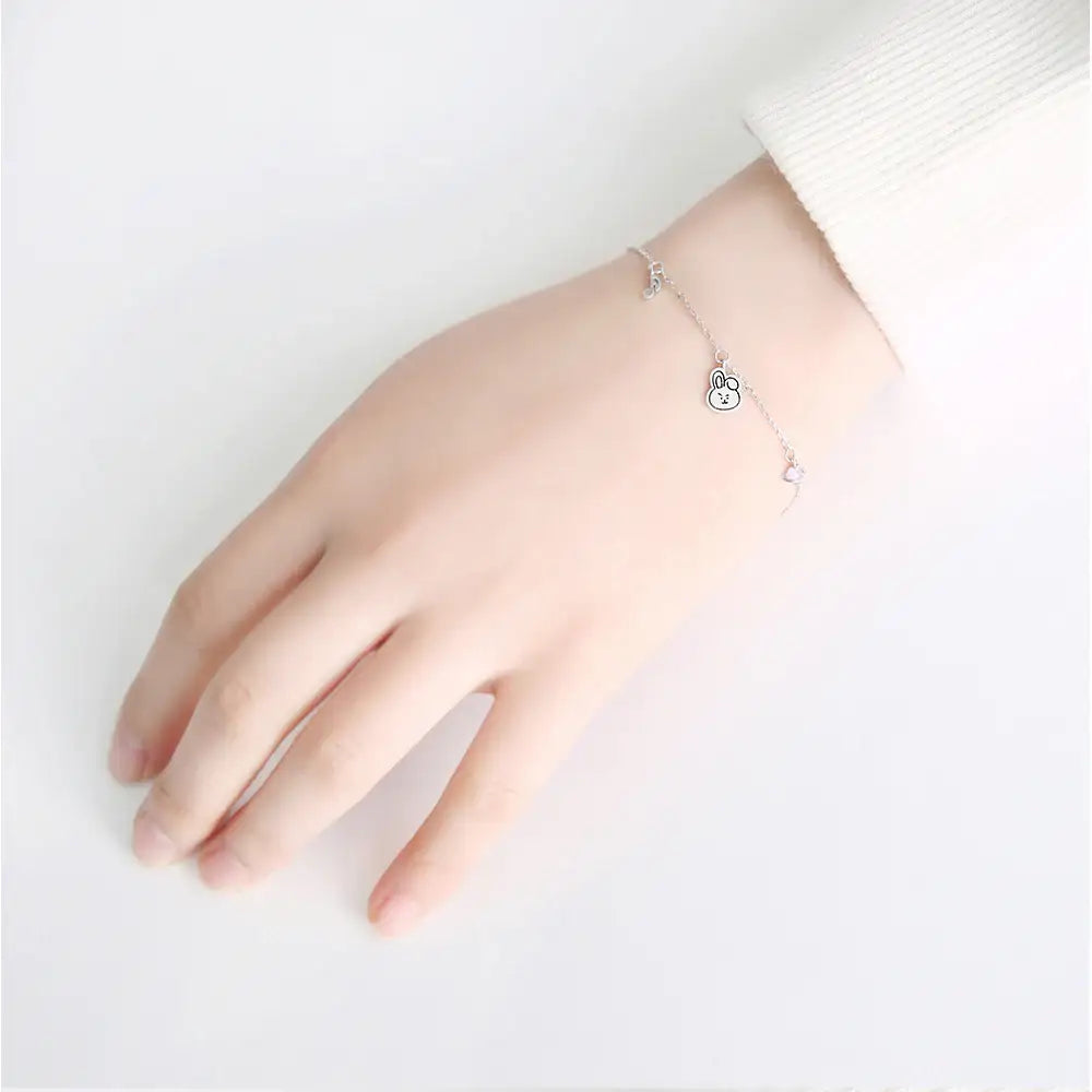 BT21 x OST - Cooky Silver Bracelet - OST - Bracelets - Harumio