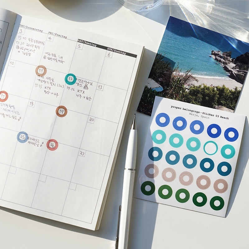 proper belongings - Colorful Doughnut Sticker Set