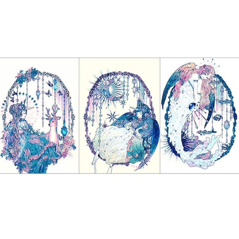 Libet - Transparent Illustration Of Unicorn Cards Set - Libet - Stationary - Harumio