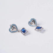 OST - POPTS Collection Blue Basic Heart Drop Earrings - OST - Jewelry - Harumio