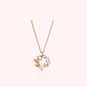 CLUE - Shine Summer Leaf Rose Gold Necklace - CLUE - Jewelry - Harumio