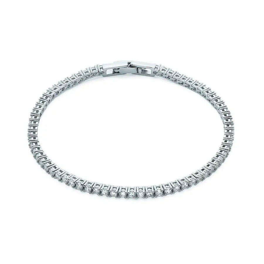 OST - Simulated Diamond Silver Tennis Bracelet (2.5mm) - OST - Jewelry - Harumio