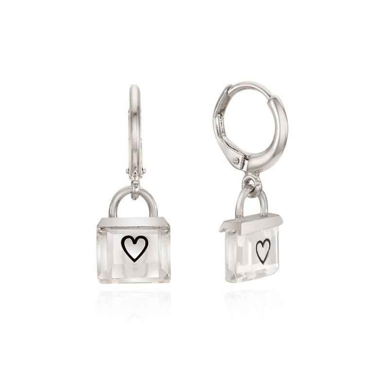 OST - Transparent Alphabet Lock One Touch Earrings