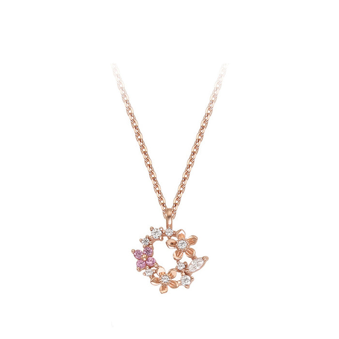CLUE - Cherry Blossom Silver Necklace