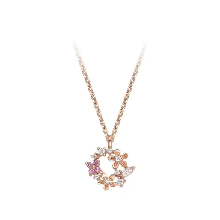 CLUE - Cherry Blossom Silver Necklace - CLUE - Jewelry - Harumio