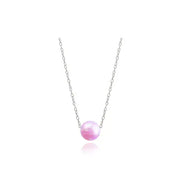 CLUE - Pink Ocean Silver Necklace - CLUE - Jewelry - Harumio