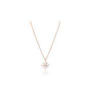 CLUE - White Hydrangea Rose Gold Necklace - CLUE - Jewelry - Harumio