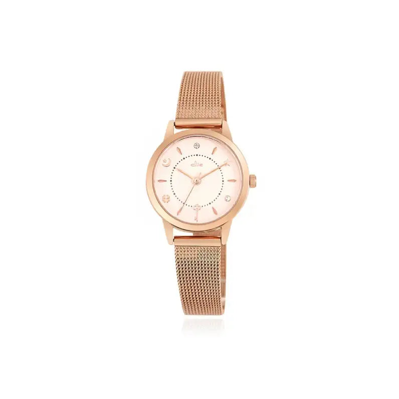 CLUE - Lucky Day Item Rose Gold Mesh Watch - CLUE - Watches - Harumio