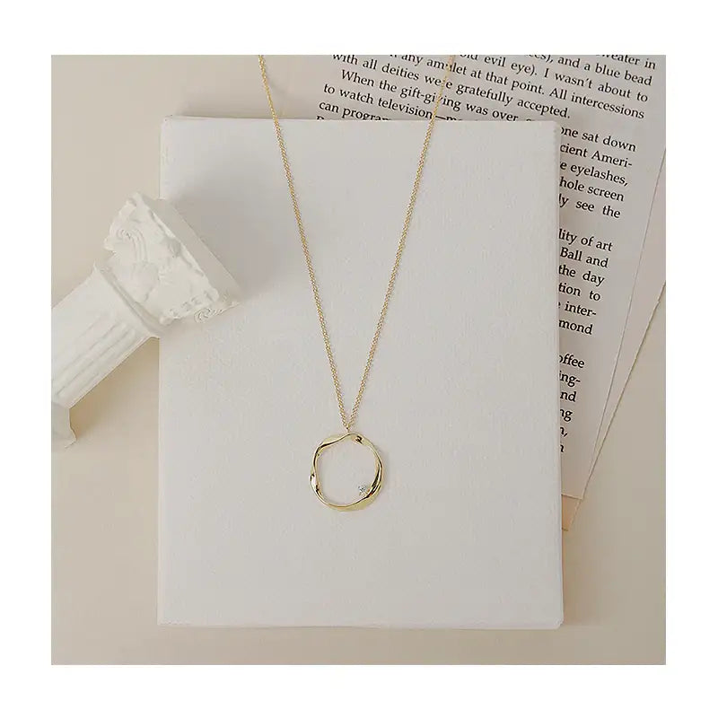 CLUE - Alli One Point Cubic Silver Necklace - CLUE - Jewelry - Harumio